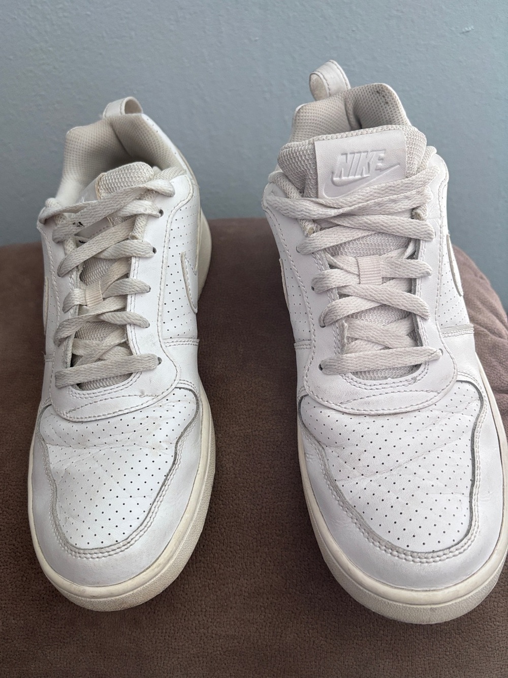 Nike Court Burough Womens Lifestyle Sneakers White Low Top Shoe Sz 10